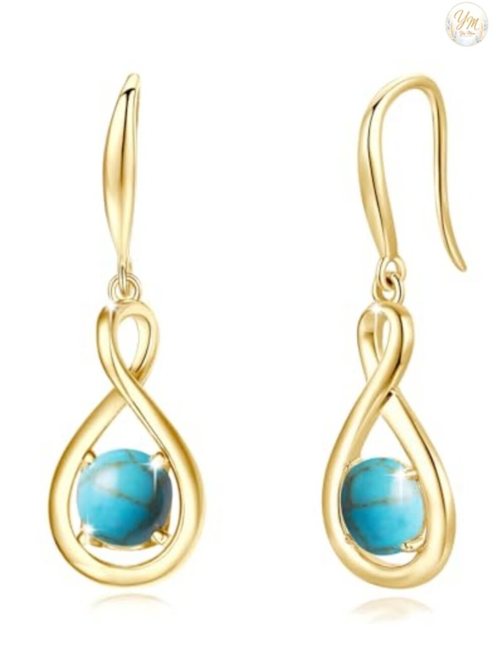 925 Sterling Silver Infinity Drop Earrings Dangle Lever Back